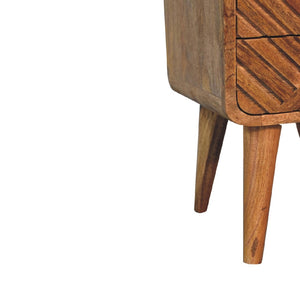 HomeRoots 22" Brown Solid Wood Nightstand with Two Drawers, Stylish Storage for Modern & Transitional Spaces 651581