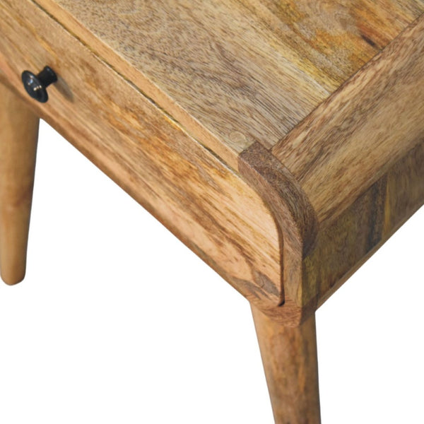 HomeRoots 22" Brown Solid Wood Nightstand with Drawer - Modern Accent Table for Bedroom, Living Room, or Hallway 651586