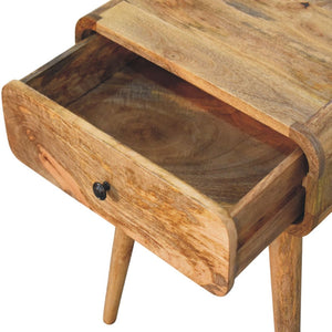HomeRoots 22" Brown Solid Wood Nightstand with Drawer - Modern Accent Table for Bedroom, Living Room, or Hallway 651586