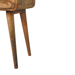 HomeRoots 22" Brown Solid Wood Nightstand with Drawer - Modern Accent Table for Bedroom, Living Room, or Hallway 651586