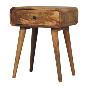 HomeRoots 22" Brown Solid Wood Nightstand with Drawer - Modern Accent Table for Bedroom, Living Room, or Hallway 651586