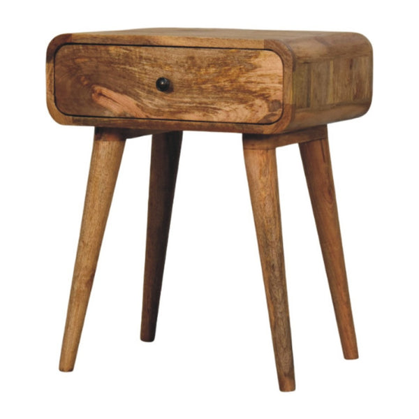 HomeRoots 22" Brown Solid Wood Nightstand with Drawer - Modern Accent Table for Bedroom, Living Room, or Hallway 651586
