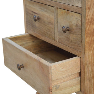 HomeRoots 24" Brown Solid Wood Nightstand with Four Drawers – Modern, Versatile, and Fully Assembled Accent Table 651591