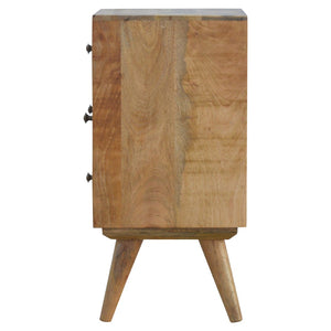 HomeRoots 24" Brown Solid Wood Nightstand with Four Drawers – Modern, Versatile, and Fully Assembled Accent Table 651591