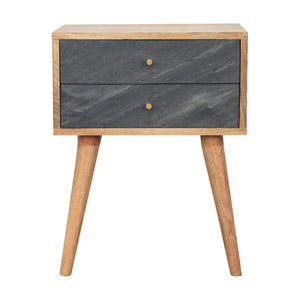 HomeRoots 23" Brown Solid Wood Nightstand with Two Drawers – Timeless Design, Sturdy Storage & Versatile Style 651593