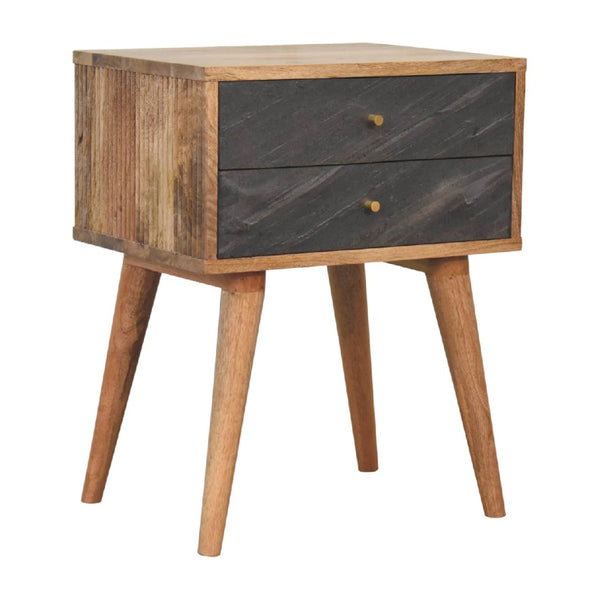 HomeRoots 23" Brown Solid Wood Nightstand with Two Drawers – Timeless Design, Sturdy Storage & Versatile Style 651593