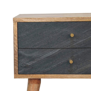 HomeRoots 23" Brown Solid Wood Nightstand with Two Drawers – Timeless Design, Sturdy Storage & Versatile Style 651593