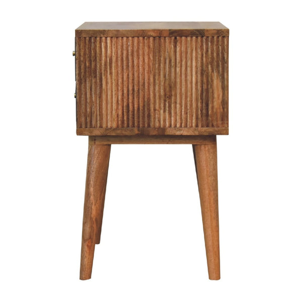 HomeRoots 23" Brown Solid Wood Nightstand with Two Drawers – Timeless Design, Sturdy Storage & Versatile Style 651593
