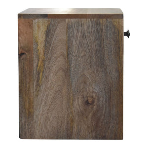 HomeRoots 12" Brown Solid Wood Floating Nightstand with Drawer - Modern Space-Saving Design for Small Rooms 651595