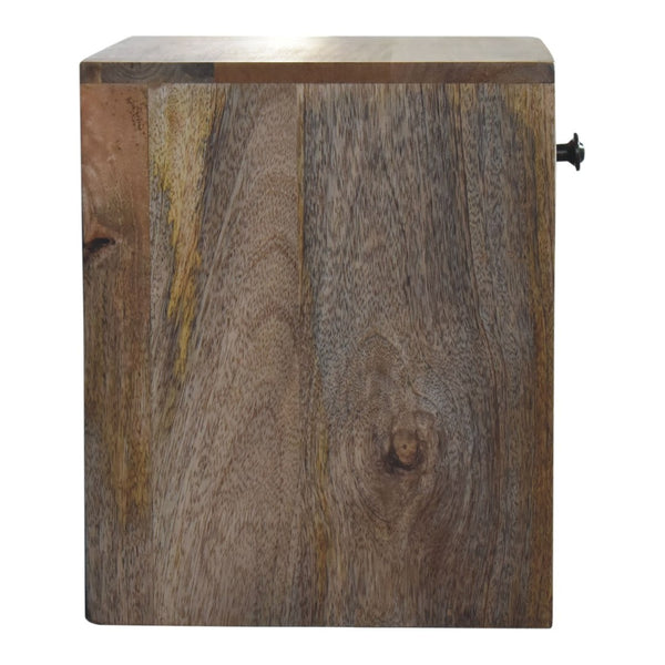 HomeRoots 12" Brown Solid Wood Floating Nightstand with Drawer - Modern Space-Saving Design for Small Rooms 651595