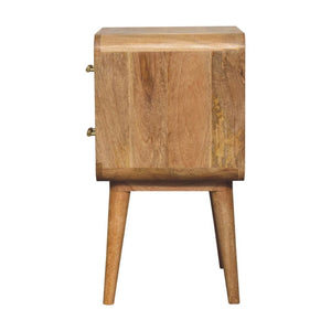 HomeRoots 26" Beige Solid Wood Nightstand with Two Drawers – Modern Design for Stylish Bedroom Storage Solutions 651599