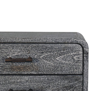 HomeRoots 22" Gray Distressed Solid Wood Nightstand with Two Drawers - Rustic Charm for Any Space 651604