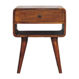 HomeRoots 22" Brown Solid Wood Nightstand with Drawer - Stylish, Durable, Versatile Storage Solution for Any Room 651606
