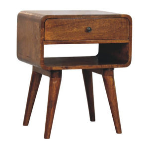 HomeRoots 22" Brown Solid Wood Nightstand with Drawer - Stylish, Durable, Versatile Storage Solution for Any Room 651606