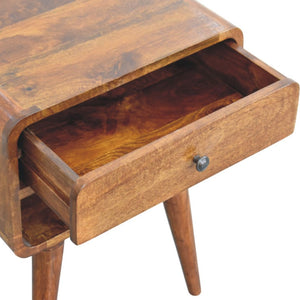 HomeRoots 22" Brown Solid Wood Nightstand with Drawer - Stylish, Durable, Versatile Storage Solution for Any Room 651606