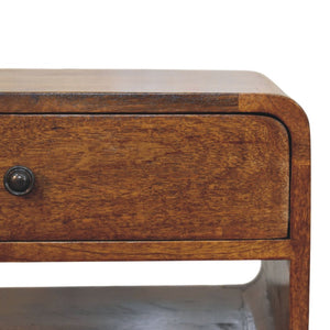 HomeRoots 22" Brown Solid Wood Nightstand with Drawer - Stylish, Durable, Versatile Storage Solution for Any Room 651606