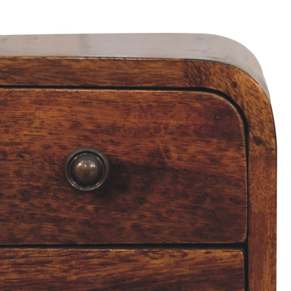HomeRoots 16" Stylish Brown Solid Wood Nightstand with Two Drawers – Versatile Compact Design for Any Room 651620