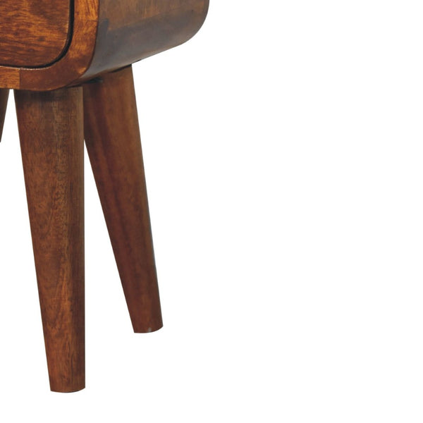 HomeRoots 16" Stylish Brown Solid Wood Nightstand with Two Drawers – Versatile Compact Design for Any Room 651620