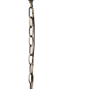 HomeRoots Antiqued Brass Three-Light Ceiling Fixture with Clear Glass & Black Iron – Vintage Modern Design Ideal for Entryways 651640
