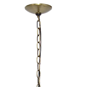 HomeRoots Antiqued Brass Three-Light Ceiling Fixture with Clear Glass & Black Iron – Vintage Modern Design Ideal for Entryways 651640