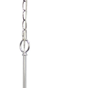 HomeRoots Clear Sphere Three-Light Iron Ceiling Fixture with Silver Accents for Modern and Classic Interiors 651642