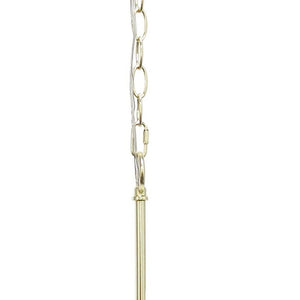 HomeRoots Clear Three-Light Ceiling Fixture with Gold Shades - Elegant Glass & Iron Design for Modern Spaces 651643
