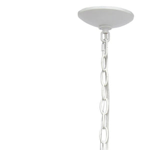 HomeRoots White Sphere Three-Light Iron Ceiling Fixture - Modern Design, Adjustable, Energy-Efficient Lighting 651646