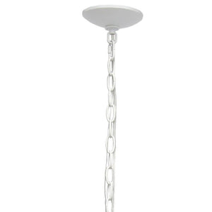HomeRoots White Sphere Three-Light Iron Ceiling Fixture - Modern Design, Adjustable, Energy-Efficient Lighting 651646