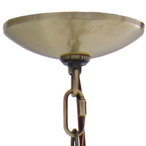HomeRoots Antiqued Brass Chandelier - Elegant Five-Light Ceiling Fixture with Clear Shades for Timeless Style 651653
