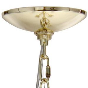 HomeRoots Gold Elegant Five-Light Chandelier with Clear Glass Shades for Stunning Home Illumination & Style 651656