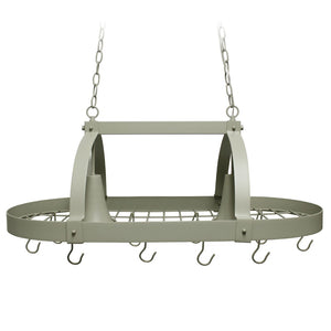 HomeRoots Slate Gray Two-Light Metal Ceiling Fixture – Modern Geometric Design for Kitchen & Dining Spaces 651662