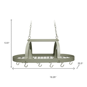 HomeRoots Slate Gray Two-Light Metal Ceiling Fixture – Modern Geometric Design for Kitchen & Dining Spaces 651662