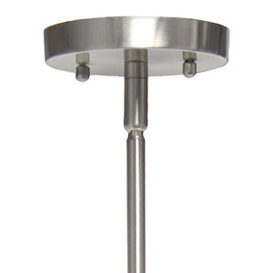 HomeRoots Nickel Cylinder Pendant Light - Modern Iron Ceiling Fixture with Adjustable Height for Versatile Style 651678