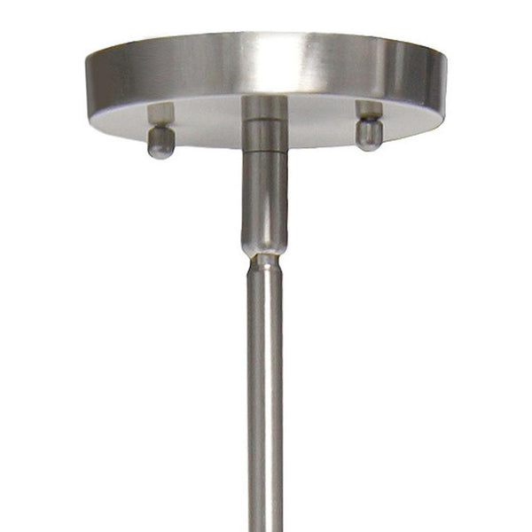HomeRoots Nickel Cylinder Pendant Light - Modern Iron Ceiling Fixture with Adjustable Height for Versatile Style 651678