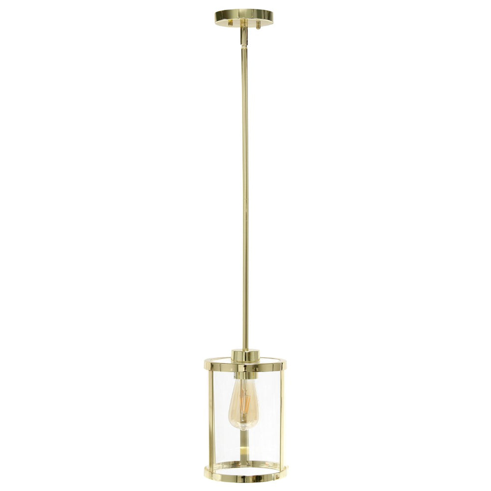HomeRoots Gold Cylinder Iron Ceiling Light Fixture – Elegant Gold Shades for Modern Interiors & Versatile Spaces 651679