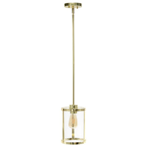 HomeRoots Gold Cylinder Iron Ceiling Light Fixture – Elegant Gold Shades for Modern Interiors & Versatile Spaces 651679