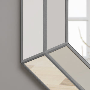 English Elm Christopher Knight Home® - WALL Silver Framed Mirror 39x38.5 MDF Decorative Vanity Wall Mirror Modern Sleek Accent Piece 65167.00SILV