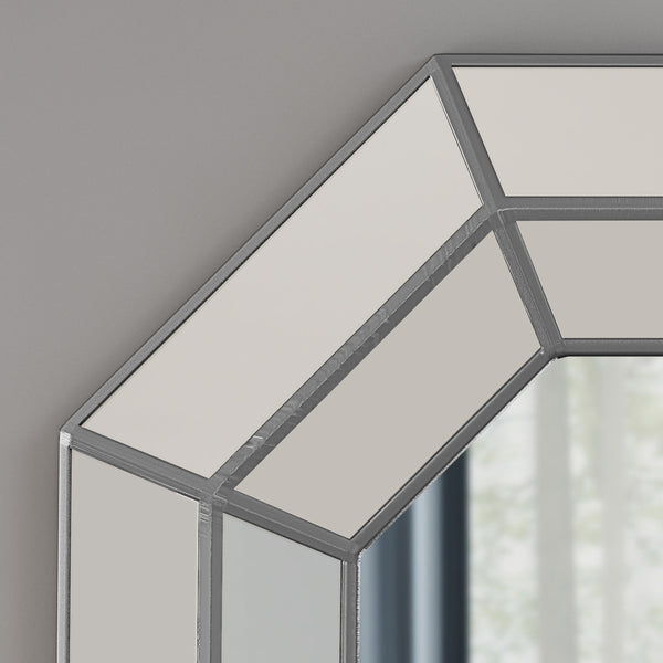 English Elm Christopher Knight Home® - WALL Silver Framed Mirror 39x38.5 MDF Decorative Vanity Wall Mirror Modern Sleek Accent Piece 65167.00SILV