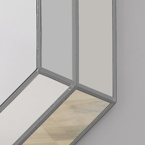 English Elm Christopher Knight Home® - WALL Silver Framed Mirror 39x38.5 MDF Decorative Vanity Wall Mirror Modern Sleek Accent Piece 65167.00SILV