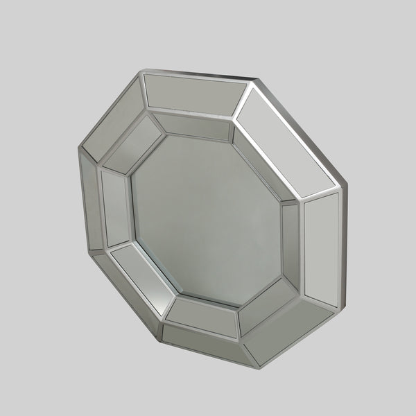 English Elm Christopher Knight Home® - WALL Silver Framed Mirror 39x38.5 MDF Decorative Vanity Wall Mirror Modern Sleek Accent Piece 65167.00SILV