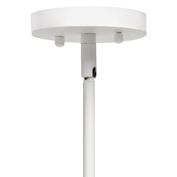 HomeRoots White Cylinder Iron Ceiling Light - Modern Pendant with Adjustable Drop for Stylish Illumination 651681