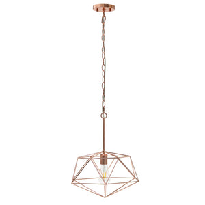 HomeRoots Black Caged Iron Ceiling Light - Modern Industrial Fixture with Geometric Design for Bright Spaces 651684