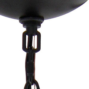 HomeRoots Bronze Three-Light Chandelier with Clear Glass Shades - Elegant Iron Ceiling Fixture for Any Room 651693