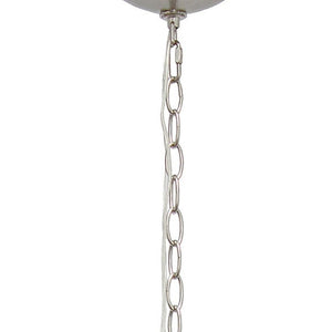 HomeRoots Nickel Three-Light Sphere Ceiling Fixture with Clear Glass Shades for Stylish Home Illumination 651702