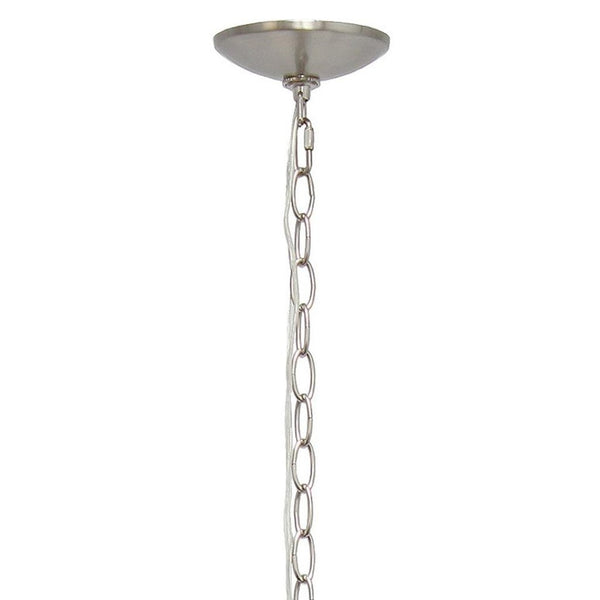 HomeRoots Nickel Three-Light Sphere Ceiling Fixture with Clear Glass Shades for Stylish Home Illumination 651702