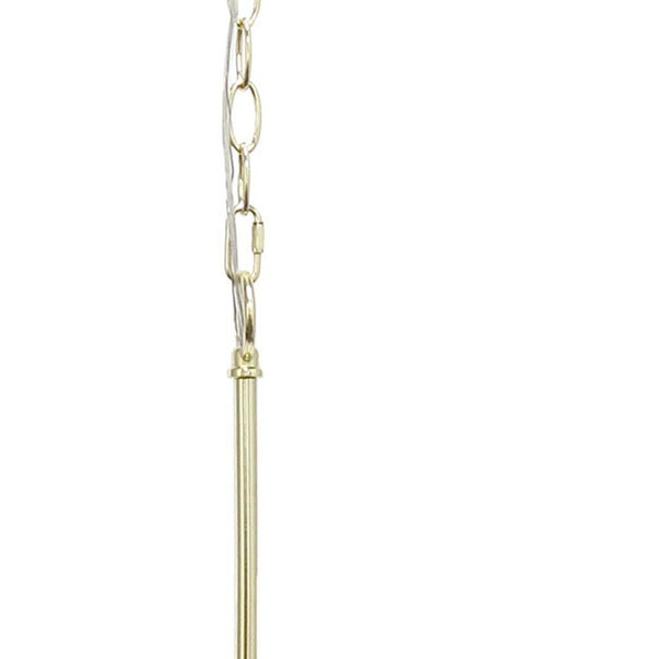 HomeRoots Gold Sphere Three-Light Ceiling Fixture with Clear Glass Shades - Modern Elegance for Any Room 651704