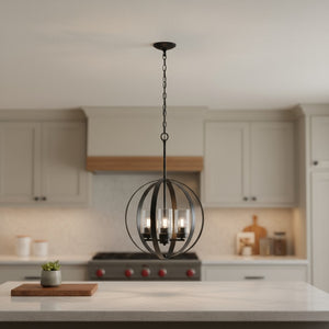 HomeRoots Bronze Three-Light Ceiling Fixture with Clear Glass Shades - Modern Elegance for Any Space 651705