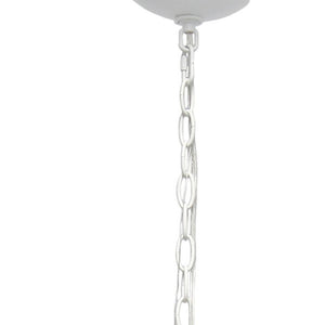 HomeRoots White Sphere Three-Light Ceiling Fixture - Elegant Iron Design with Clear Shades for Any Room 651707