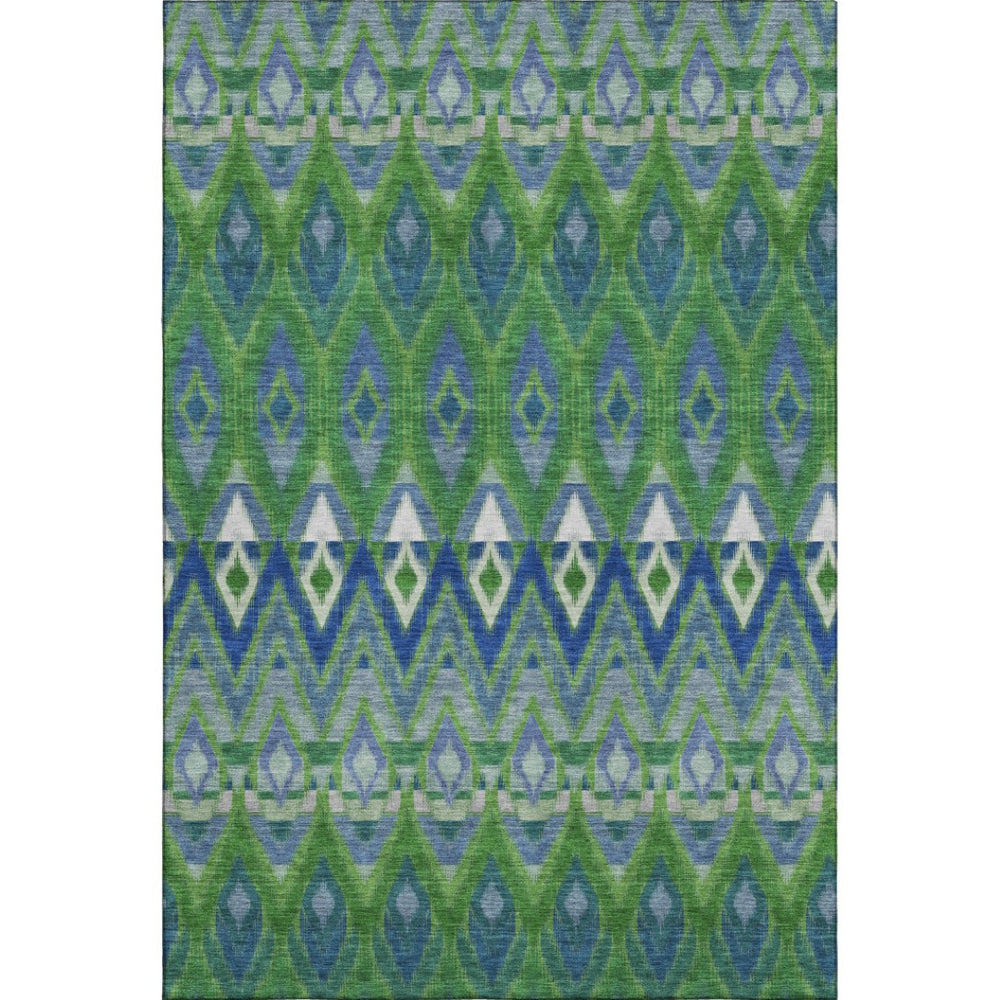 HomeRoots 9' X 12' Stylish Southwestern Area Rug with UV Protection - Durable, Washable, and Stain-Resistant Design 651904