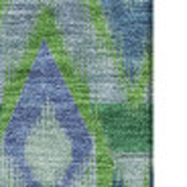 HomeRoots 9' X 12' Stylish Southwestern Area Rug with UV Protection - Durable, Washable, and Stain-Resistant Design 651904